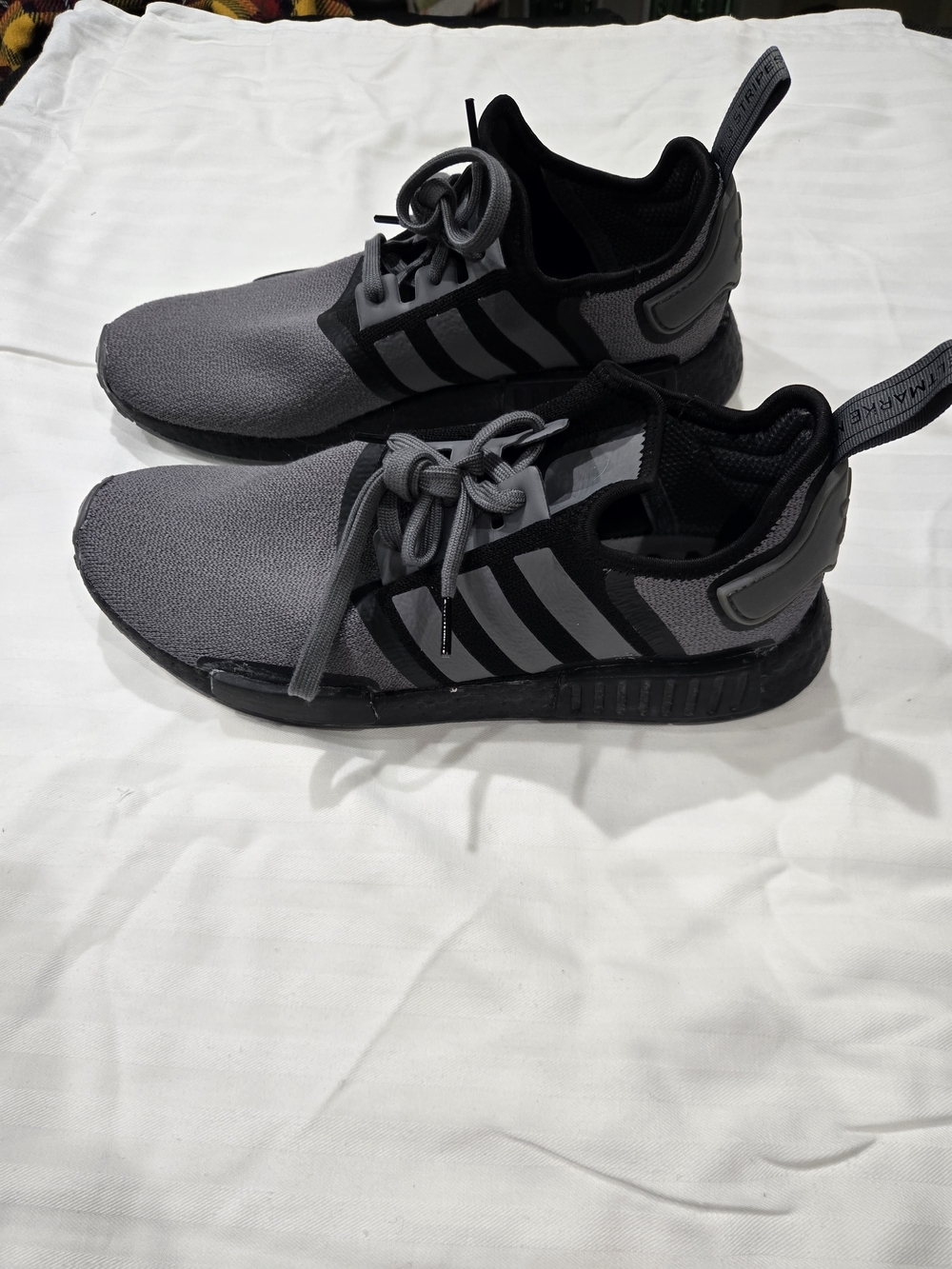 Adidas NMD R1 Boost Gray and Black Running Shoes